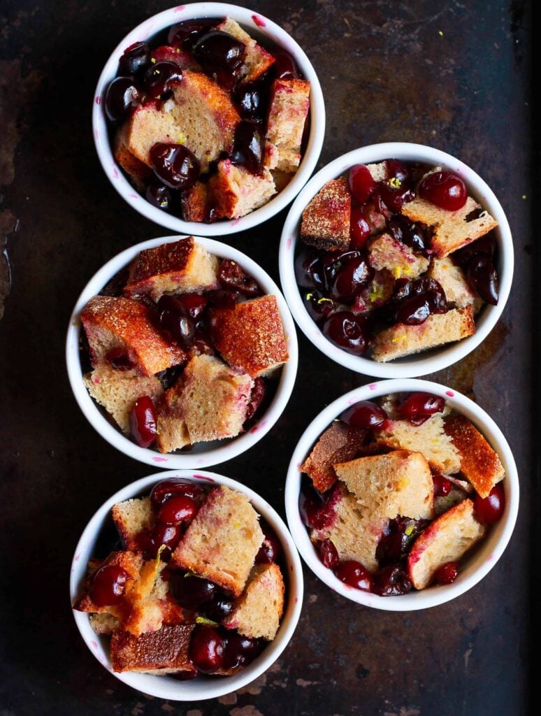 Cherry Bread Pudding easy dairy free baking