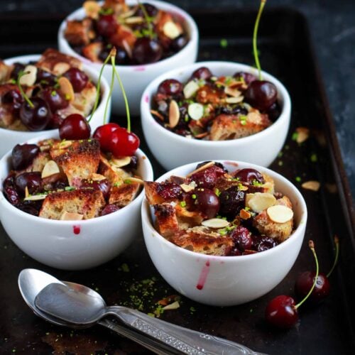 Cherry Bread Pudding easy dairy free baking