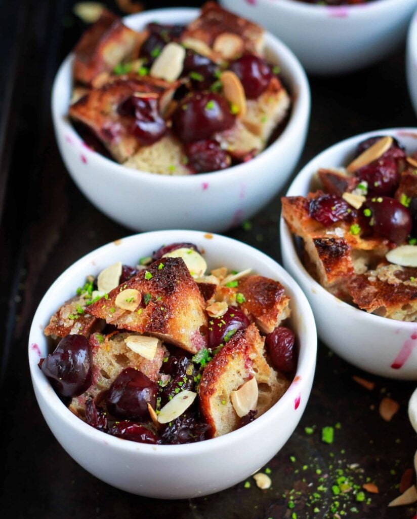 Cherry Bread Pudding easy dairy free baking