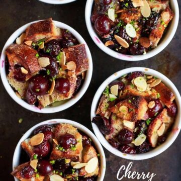 Cherry Bread Pudding easy dairy free baking