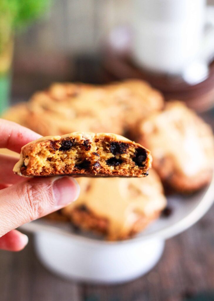 These coffee glazed Cinnamon Chocolate Chip Scones are melt-in-your-mouth good! Sweet and tender with a slight crunch - they are the ultimate tea companion!