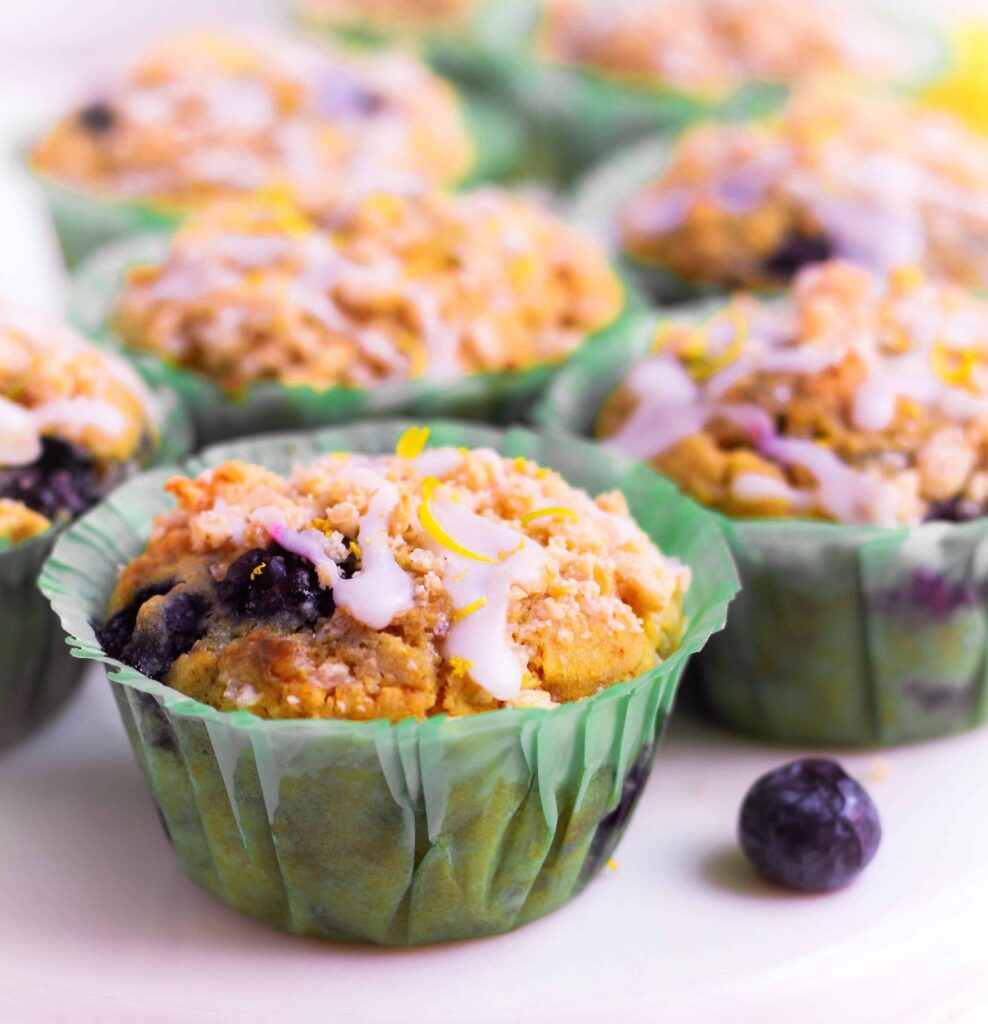 Vegan Blueberry Lemon Muffins  easy eggless wholegrain baking
