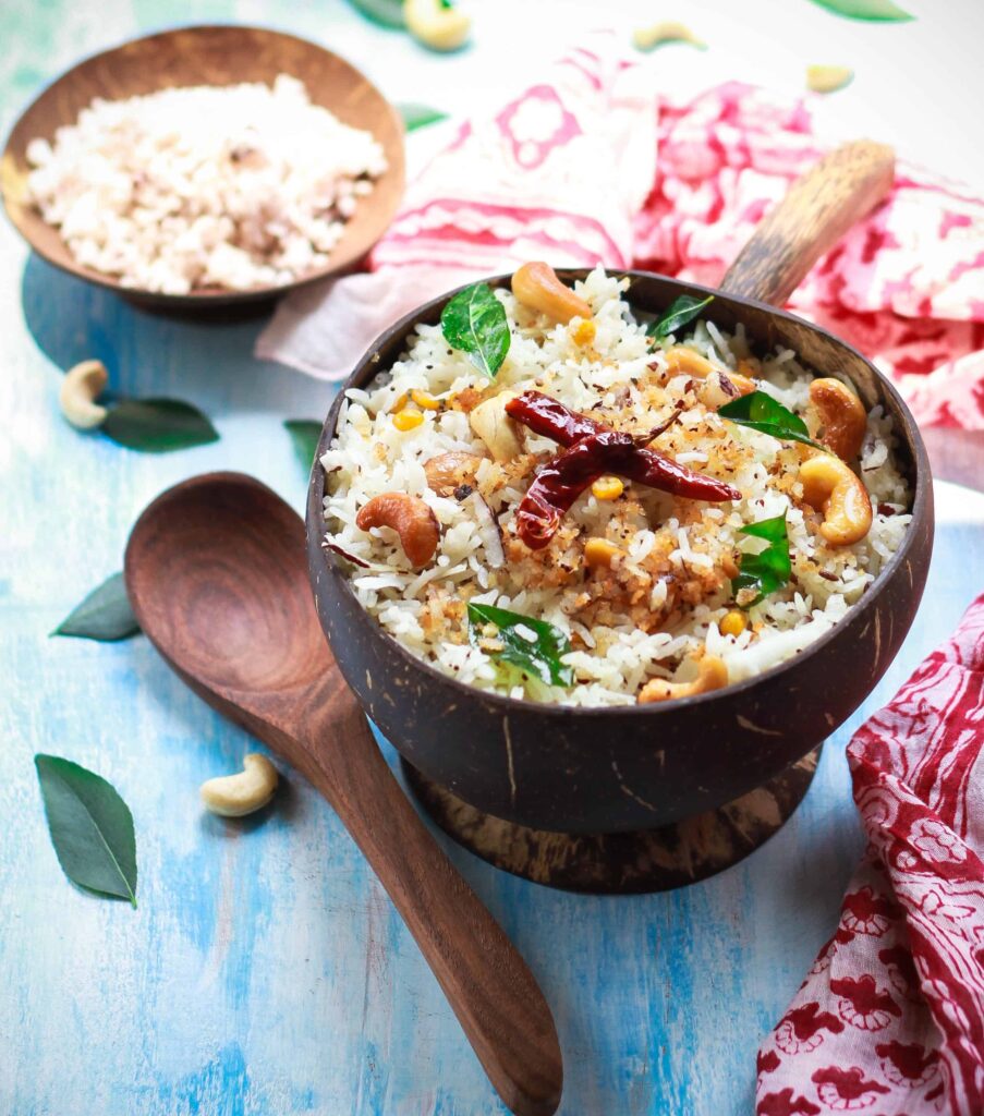 Coconut Rice | South Indian Style | Glutenfree Healthy