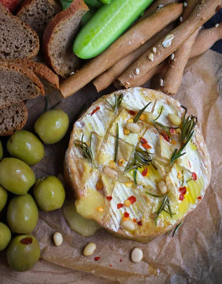 Baked Camembert with Rosemary easy party appetizer