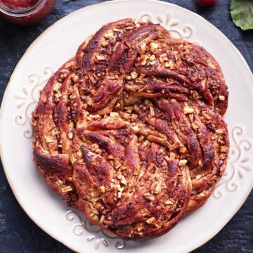Vegan Apple Braided Bread Fall Baking