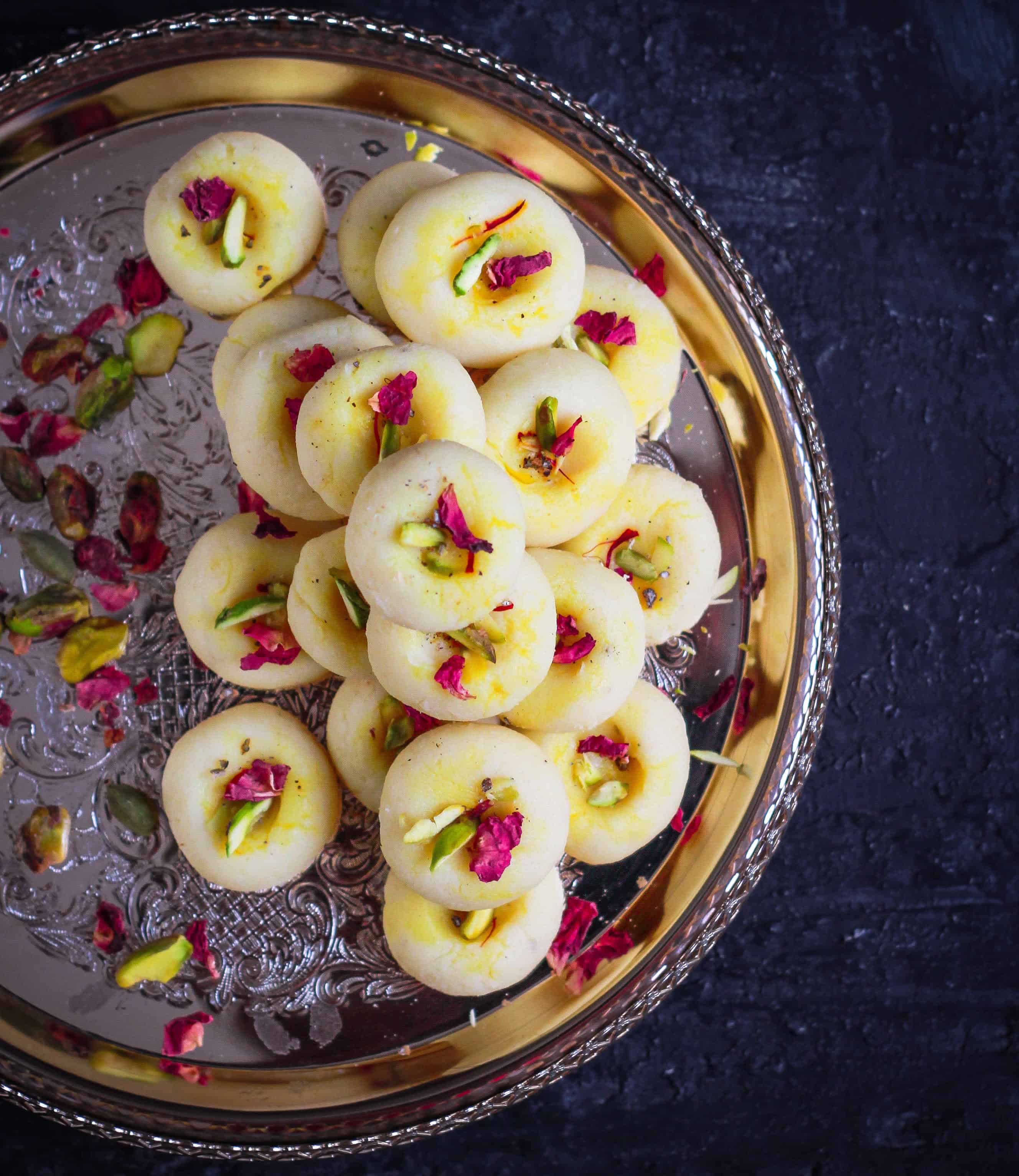 coconut cardamom peda Diwali dessert Indian cuisine