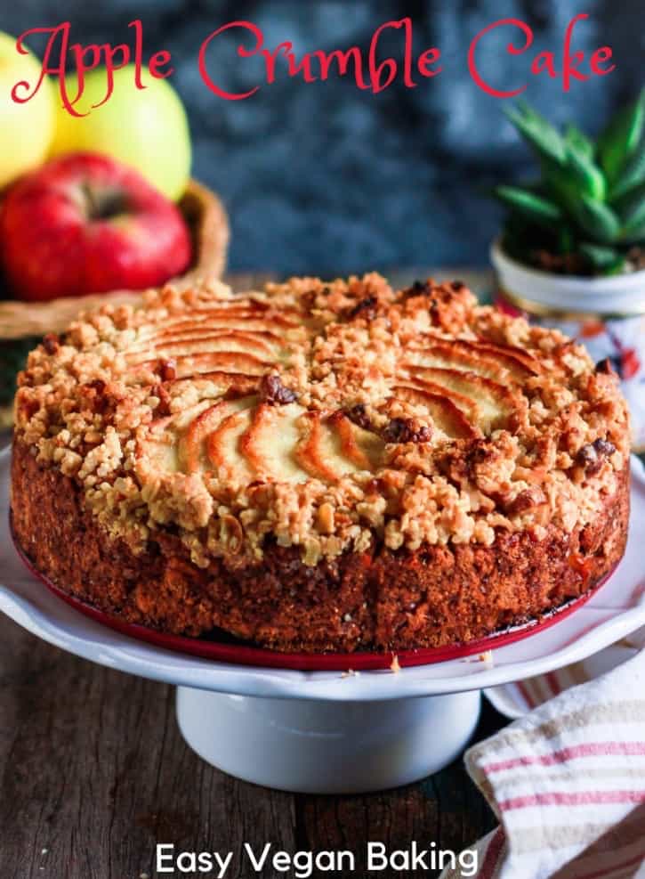 Apple Crumble Cake easy vegan baking