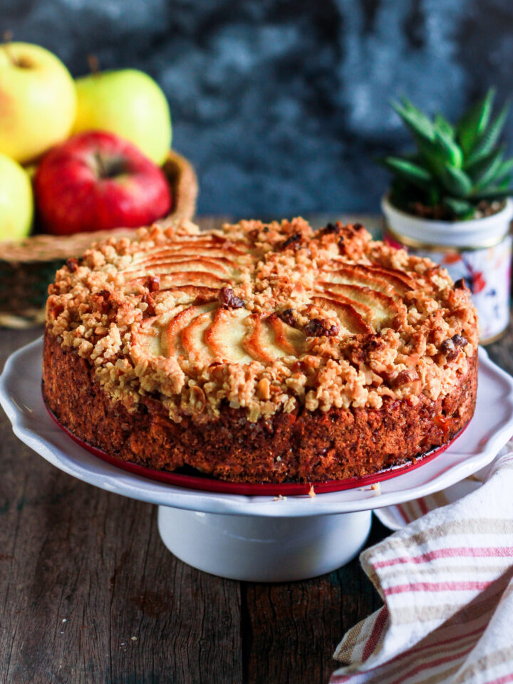 Apple Crumble Cake easy vegan baking