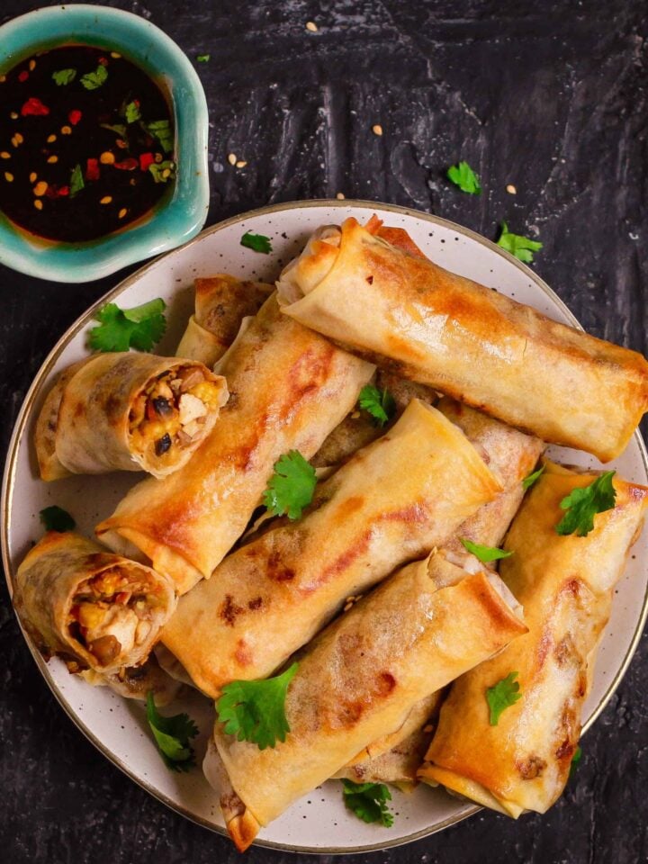 Baked Veg Spring Rolls | Easy Vegan Recipe