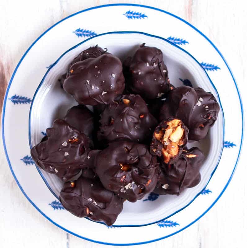 Vegan Caramel Peanut Clusters glutenfree refined sugarfree dairyfree