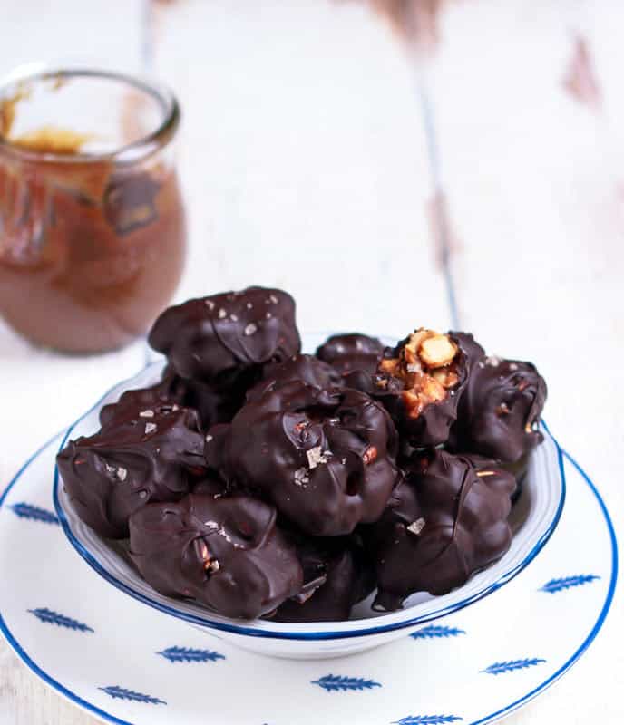 Vegan Caramel Peanut Clusters glutenfree refined sugarfree dairyfree