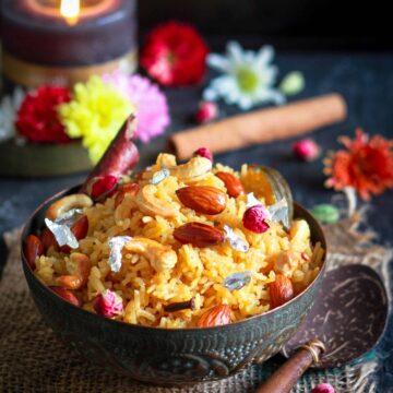 Jaggery Rice Gur Wale Chawal Indian Festive Dessert
