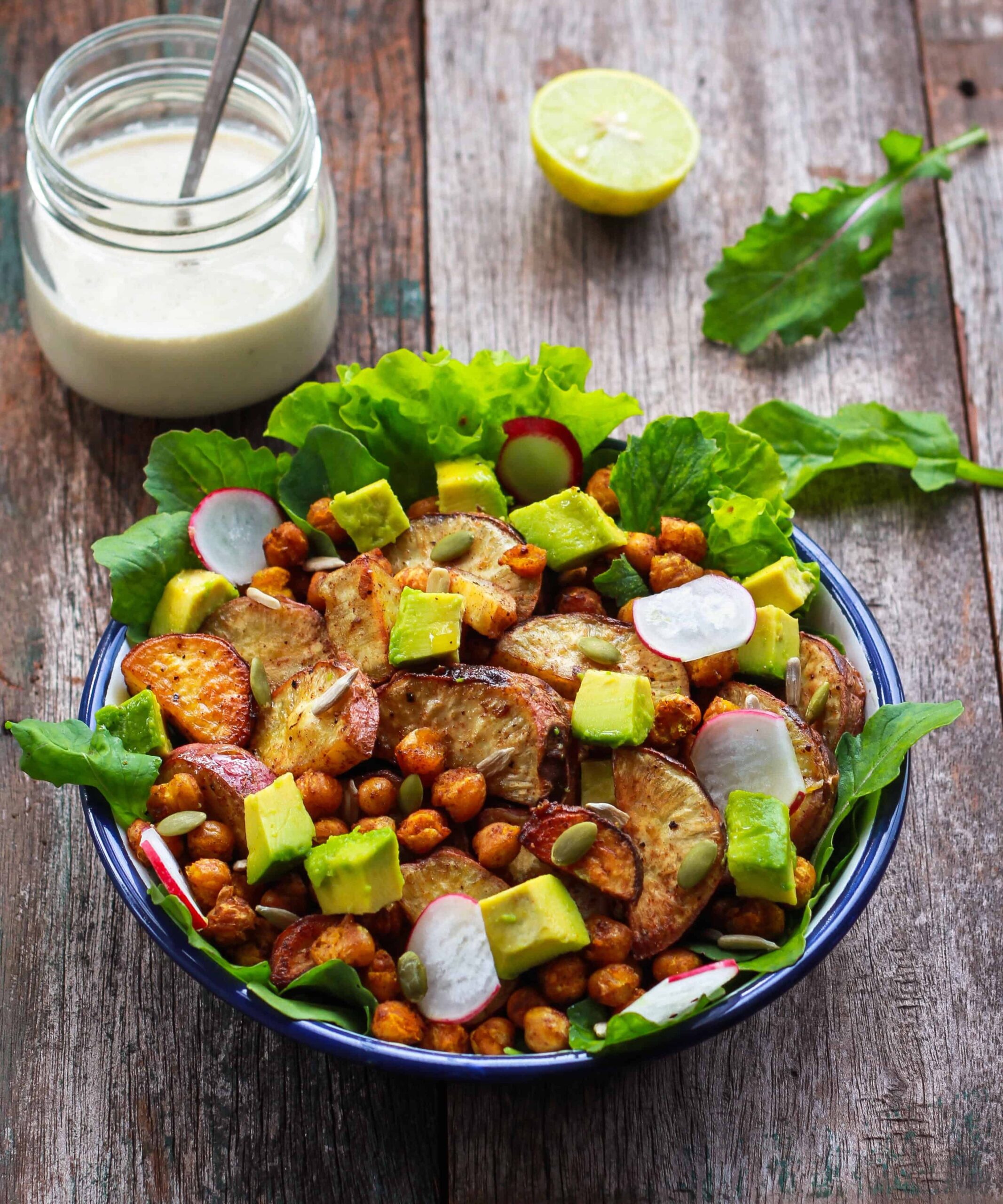 Roasted Sweet Potato and Chickpea Salad Healthy Glutenfree Vegan Recipe