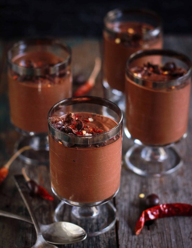 Chilli Chocolate Pudding vegan glutenfree refined sugarfree easy dessert
