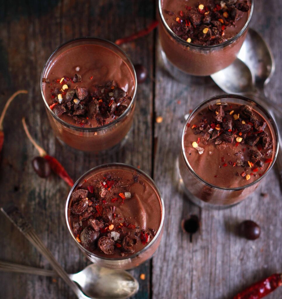 Chilli Chocolate Pudding vegan glutenfree refined sugarfree easy dessert