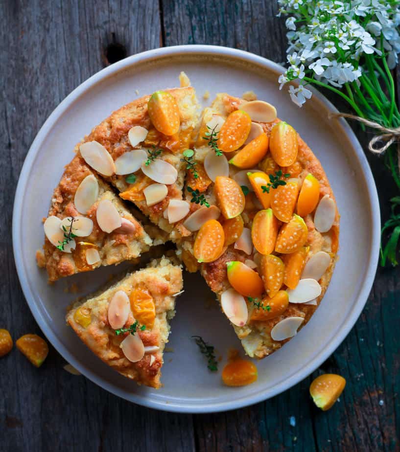 Easy Cape Gooseberry Almond Cake Eggless Wholegrain Baking