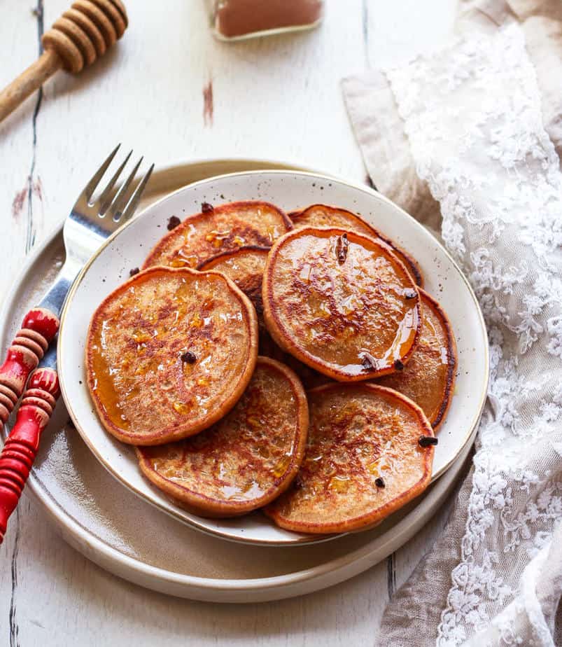 Banana Cinnamon Pancakes | Easy Vegan Recipe using Sourdough Discard
