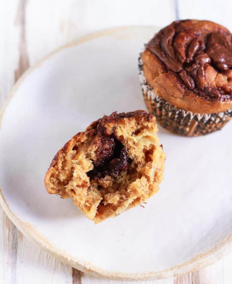 Nutella Banana Muffins | Easy eggless recipe