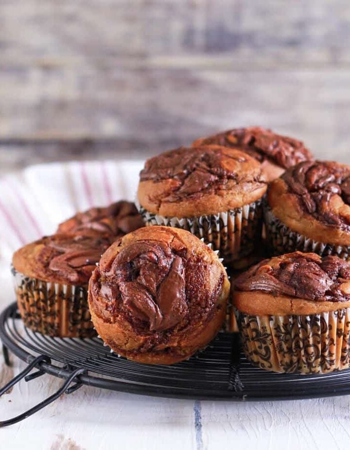 Nutella Banana Muffins | Easy eggless recipe