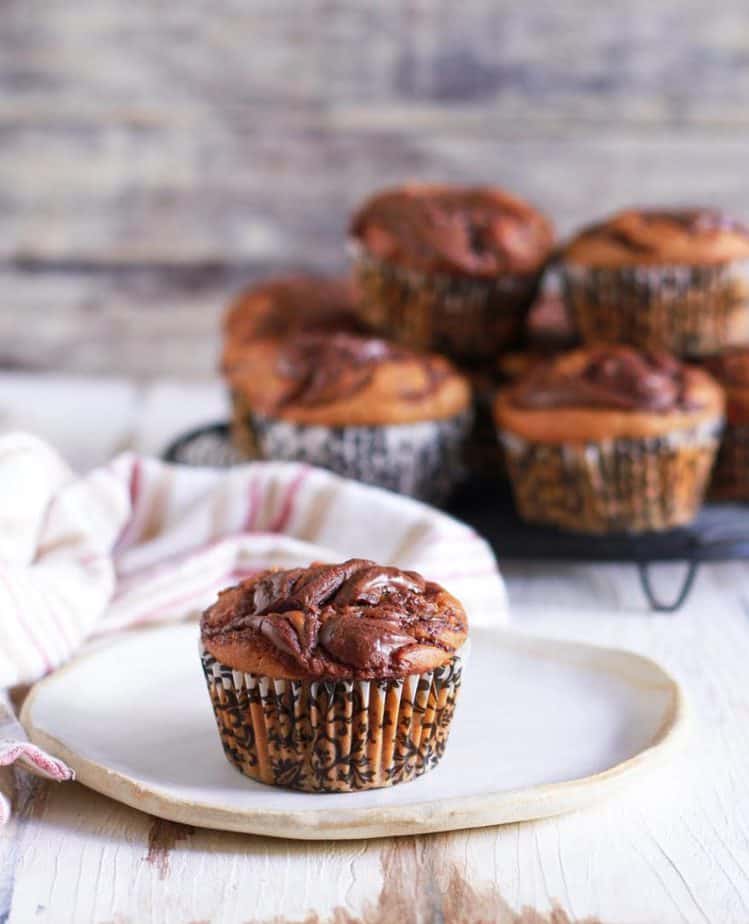 Nutella Banana Muffins | Easy eggless recipe