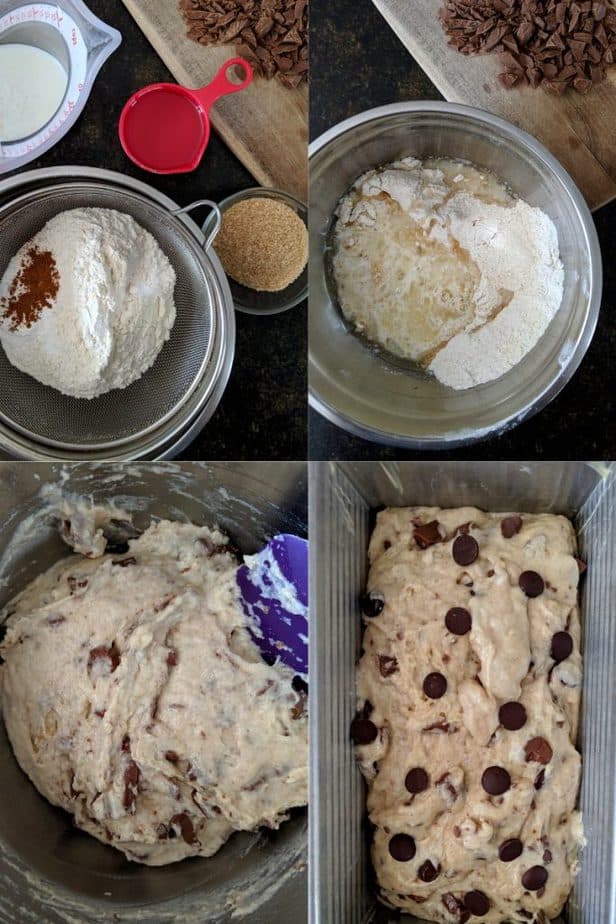 Process of making Eggless Chocolate Chip Cake | Easy cake recipe