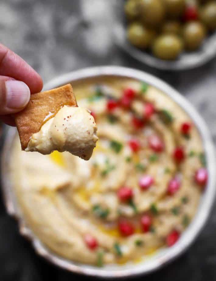 Classic Hummus & Sourdough Crackers