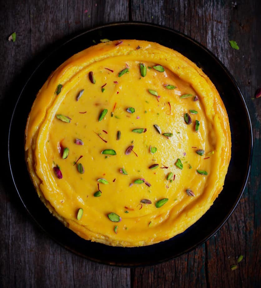 Baked Ricotta Mango Cheesecake | Easy summer cheesecake