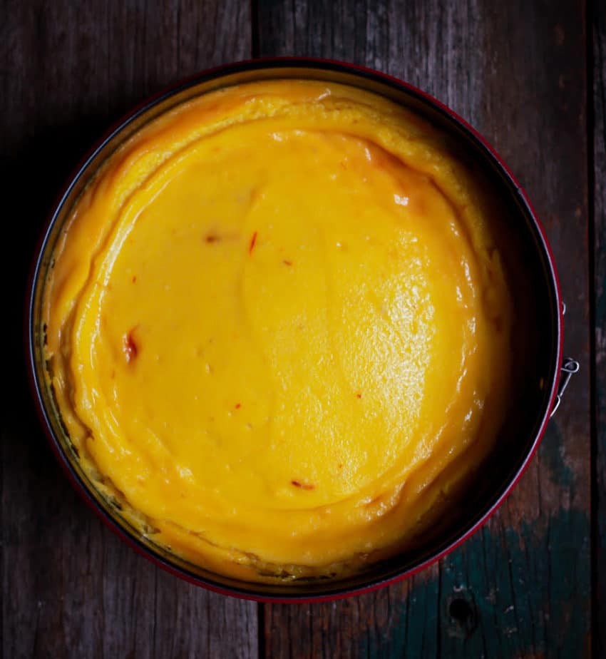 Baked Ricotta Mango Cheesecake | Easy summer cheesecake