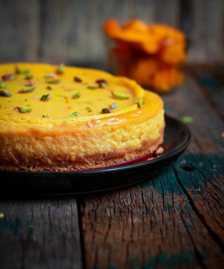 Baked Ricotta Mango Cheesecake | Easy summer cheesecake