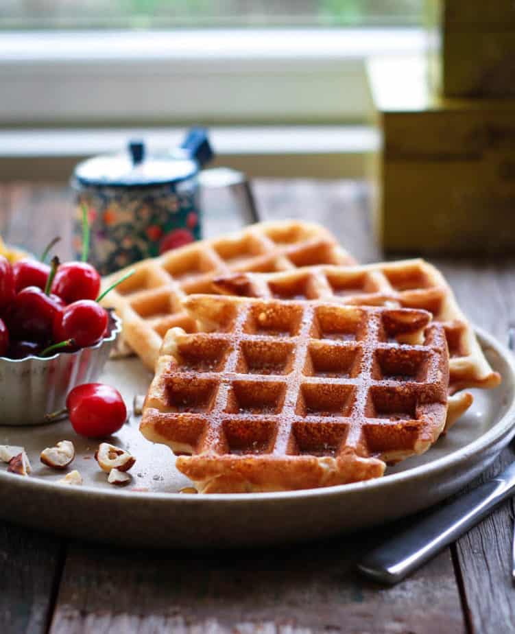 Easy Sourdough Waffles | Vegan waffles recipe