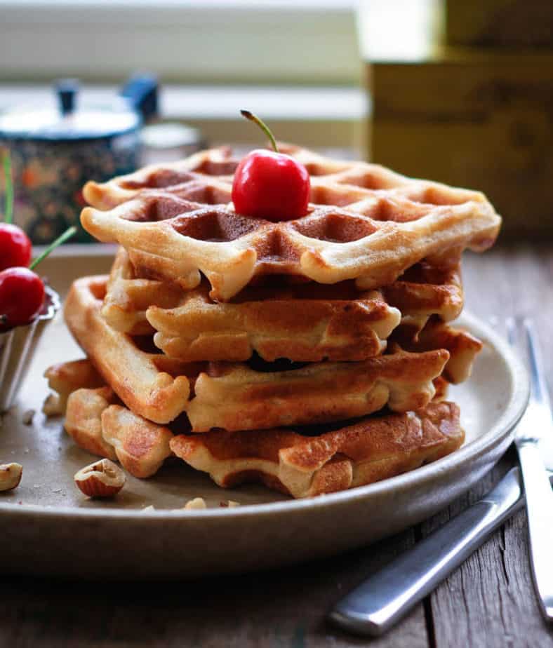 Easy Sourdough Waffles | Vegan waffles recipe