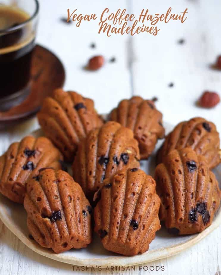 Vegan Coffee Hazelnut Madeleines