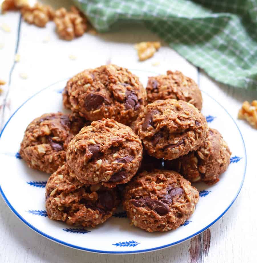Sourdough Oatmeal Walnut Cookies | Easy vegan recipe