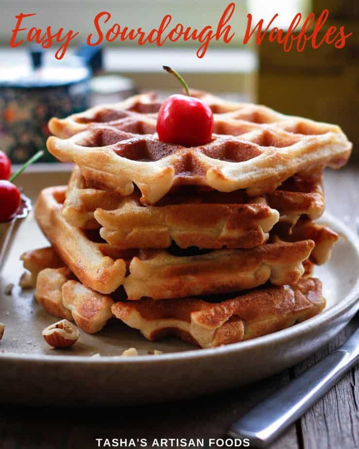 Easy Sourdough Waffles | Vegan waffles recipe