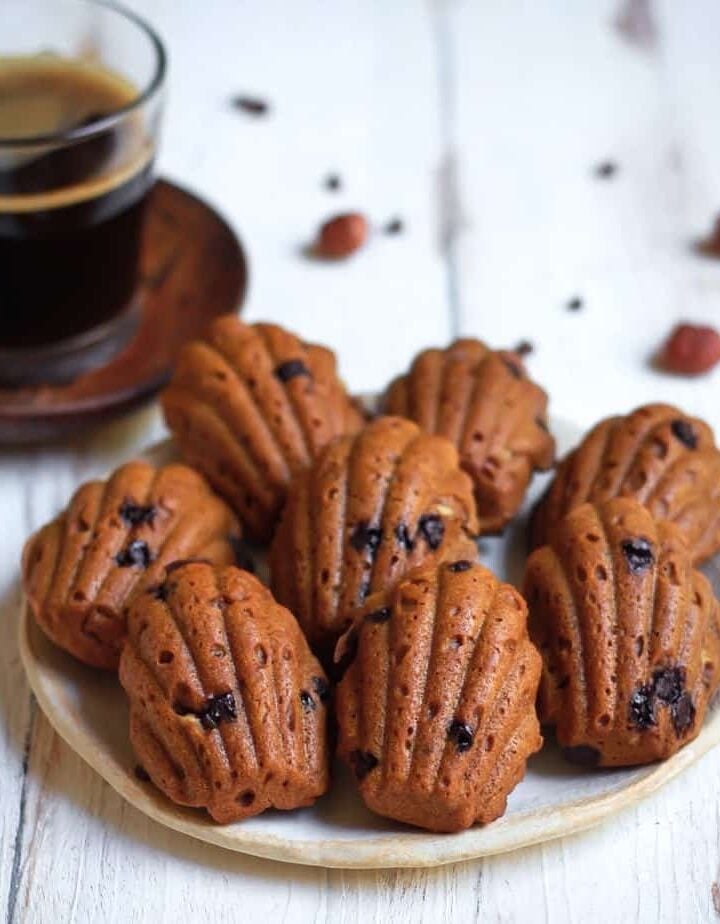 Vegan Coffee Hazelnut Madeleines