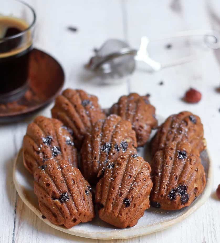 Vegan Coffee Hazelnut Madeleines