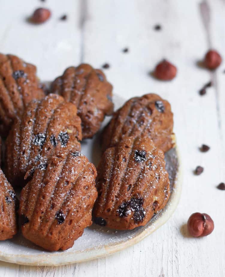 Vegan Coffee Hazelnut Madeleines