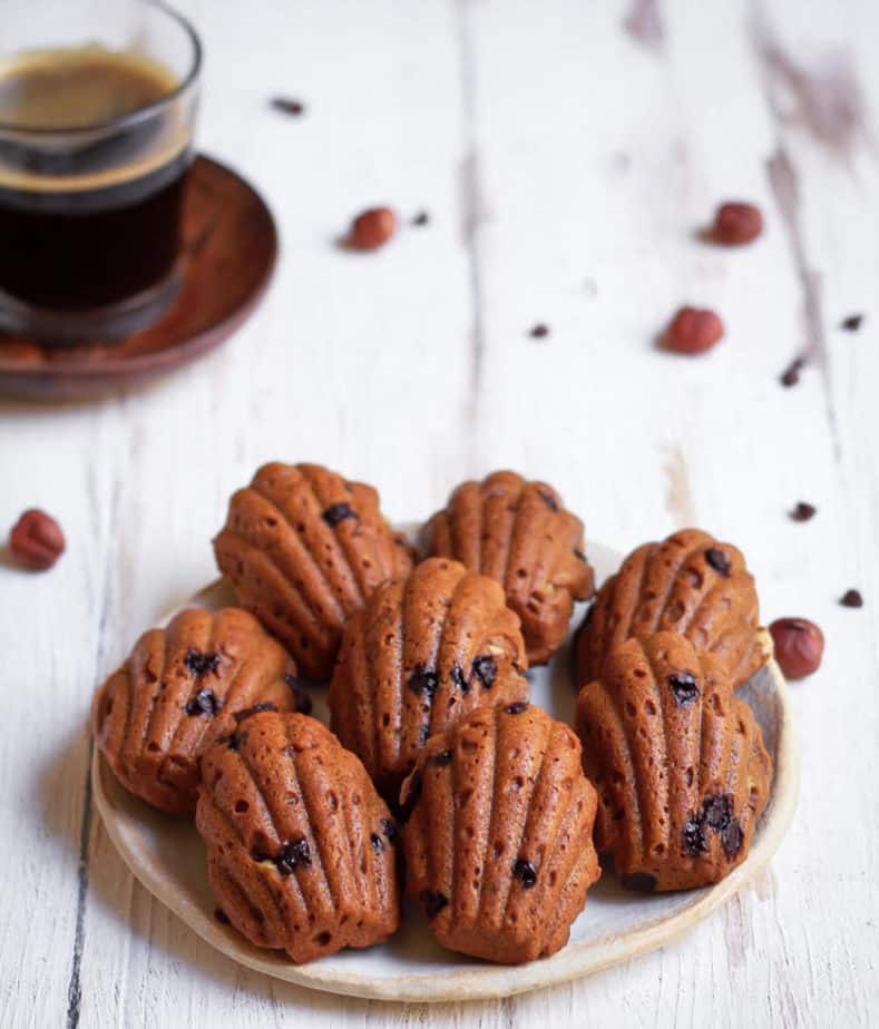 Vegan Coffee Hazelnut Madeleines