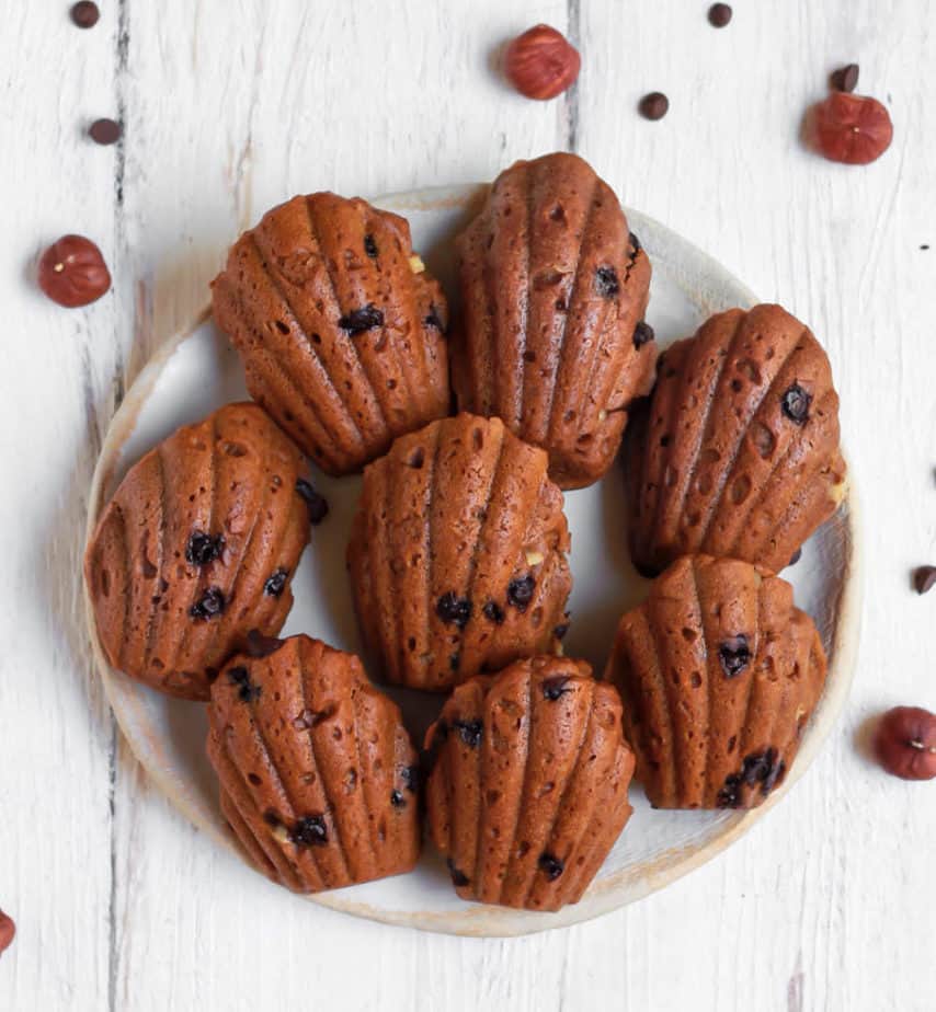 Vegan Coffee Hazelnut Madeleines