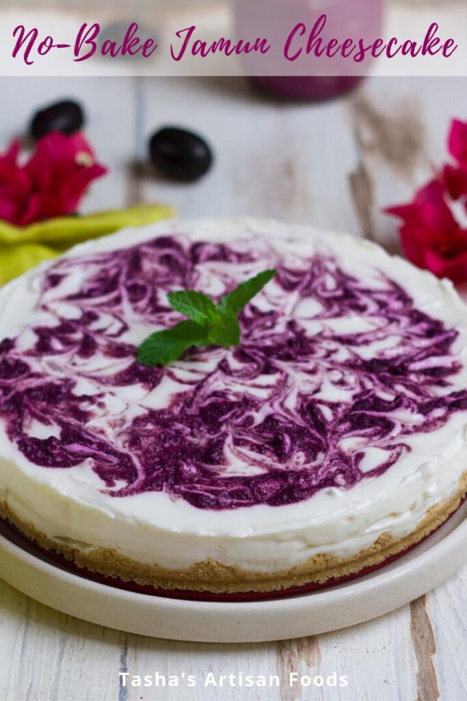 No- Bake Jamun Cheesecake | Eggless recipe