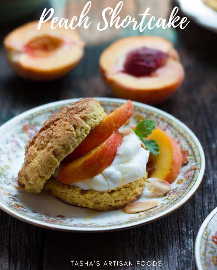 Peach Shortcake | Easy eggless shortcake recipe