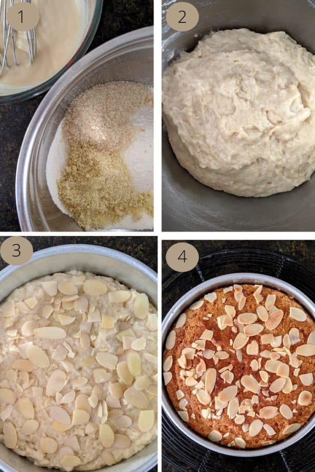 Process of making Honey Almond Cake | Vegan recipe