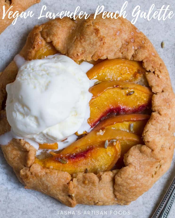 Vegan Lavender Peach Galette | Easy summer baking