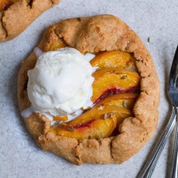 Vegan Lavender Peach Galette | Easy summer baking