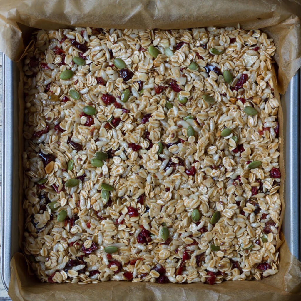 Ready for baking - Easy Homemade Granola Bars recipe