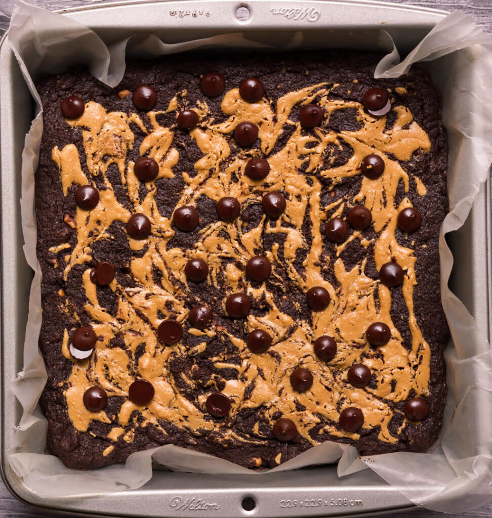 Sourdough Peanut Butter Brownie| Egg;ess chocolate brownie recipe