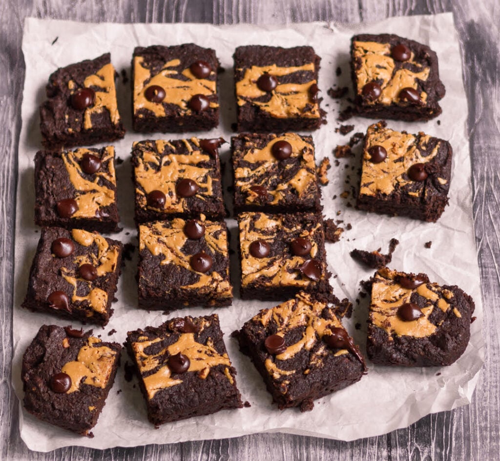 Sourdough Peanut Butter Brownie| Egg;ess chocolate brownie recipe