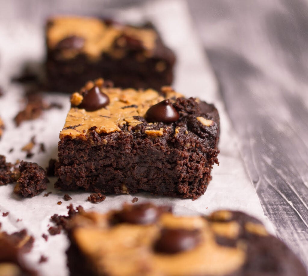 Sourdough Peanut Butter Brownie| Egg;ess chocolate brownie recipe