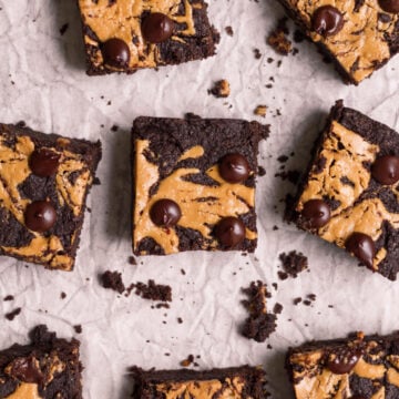 Sourdough Peanut Butter Brownie| Egg;ess chocolate brownie recipe