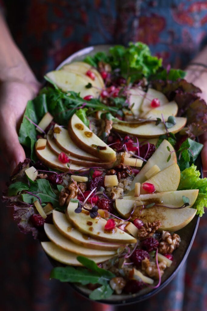 Apple Walnut Salad | Easy healthy apple salad recipe